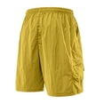 thumbnail image 5 of Uwinwear Mens Quick-drying Cargo Shorts Stretch Cotton Drawstring Waist Short Pants With 4 Pockets Relax Fit Summer Casual Shorts for Men,Yellow,XXXL, 5 of 7