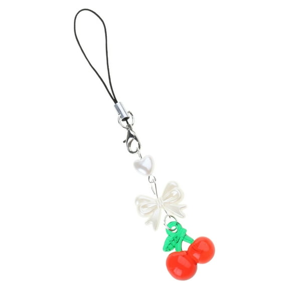YIEMEEN Chic Cherry Phone Charm Phone Pendant Cute Phone Strap Lanyard Phone Ornament