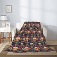 thumbnail image 2 of Sikiie Skulls and Flowers Cozy Flannel Fleece Throw Blanket: Lightweight & Thick for All Seasons - Perfect for Women, Men, & Kids"40"x30", 2 of 6