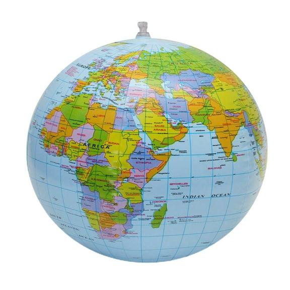 LEORX Pvc Inflatable Beach Ball Globe Play Parties And Outdoor Fun Easy To Deflate And Store