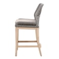 thumbnail image 3 of Pemberly Row Contemporary 26" Rope Weave Outdoor Counter Stool in Gray, 3 of 15