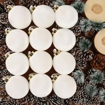 RXIRUCGD 12 Piece Velvet Flocked Christmas Ornament Set Medium Size Shatterproof Plastic Balls For Tree Wreath Holiday Home Decor Christmas Decorations