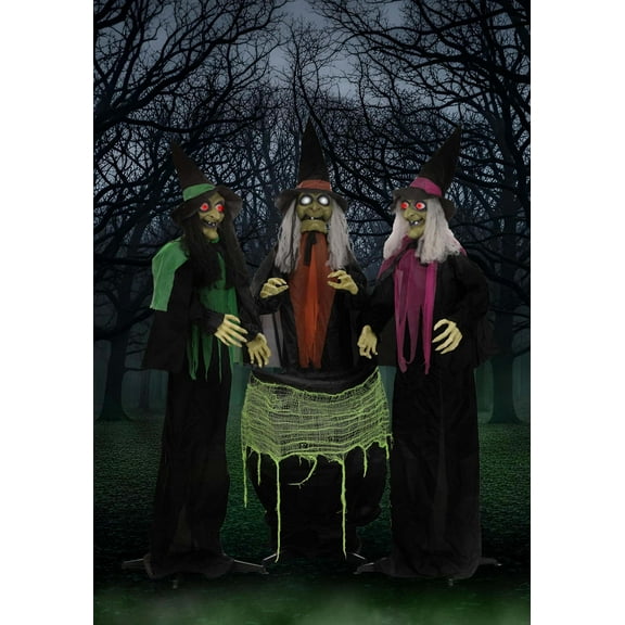 6.25FT Judy, Jody, and Julie Coven of Witches Animated Decoration - Scream Saver