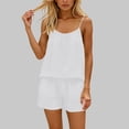 thumbnail image 6 of Gamivast Two Piece Outfits for Women Summer Crinkled Cami Top & Shorts Set Spaghetti Strap Lounge Sets Casual Beach Vacation Wear Loose Fit, 6 of 8