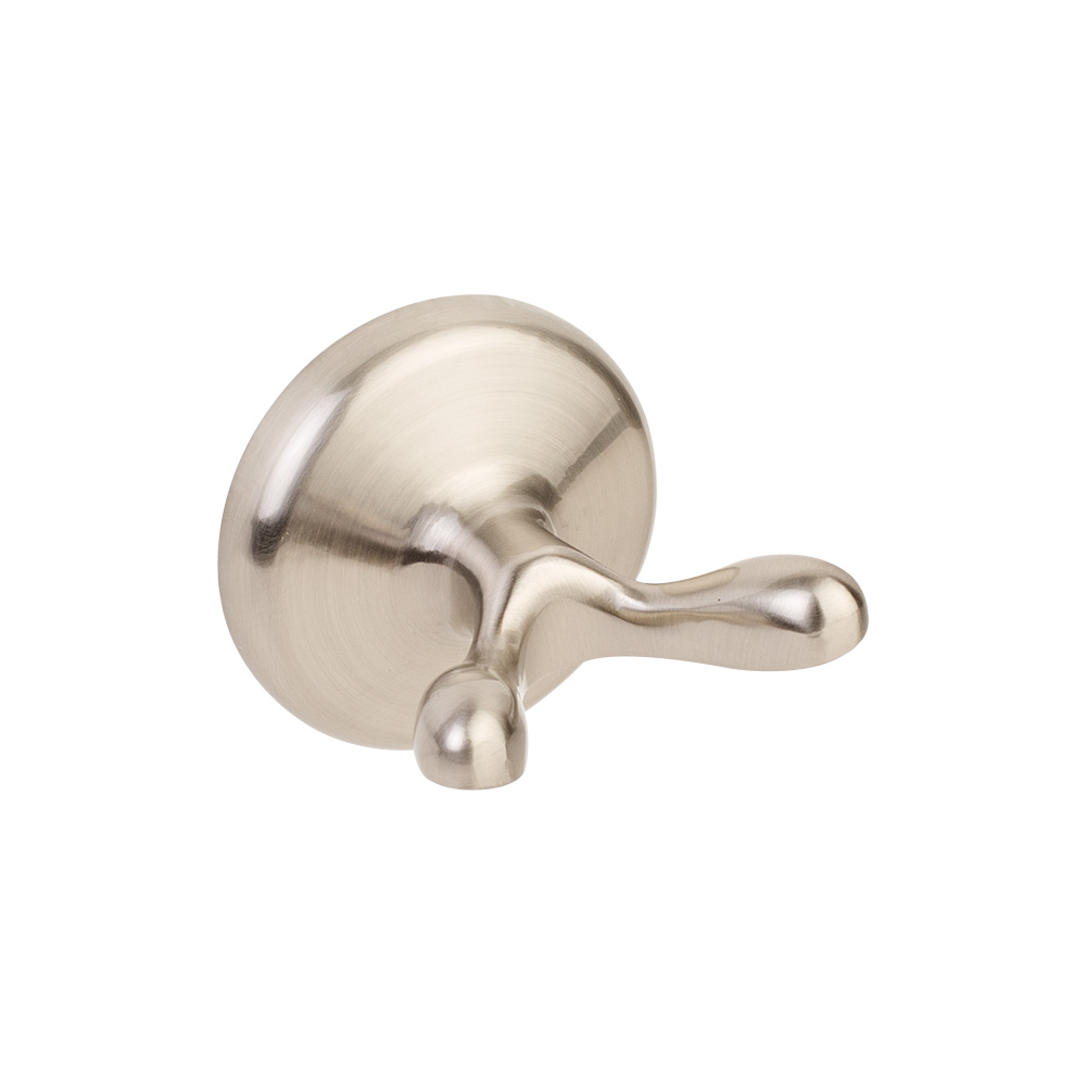 NEW Modern Brushed Nickel Double Robe Hook Hanger Bathroom Hardware
