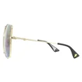 thumbnail image 3 of Gucci Sunglasses GG 0414 S 003 Gold Gray with Multicolor Gradient Mirror Lens, 3 of 5