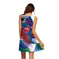 thumbnail image 1 of Fridja Robe Sans Manches à Col Rond Décontractée et Imprimée Encolure Dégagée pour Femme Womens, 1 of 5