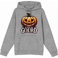 thumbnail image 4 of Halloween Life is Gourd Adult Heather Gray Long Sleeve Hoodie-Medium, 4 of 6