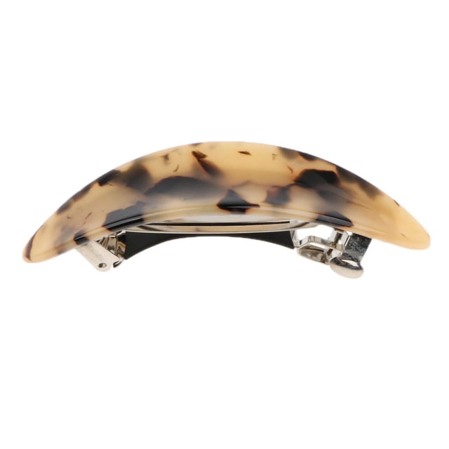 Pinza De Pelo De Acetato Francés Para Mujer, Horquilla De Leopardo Curvada, Horquilla, Café Sunnimix Pinzas de cabello