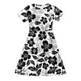 thumbnail image 4 of Avrntaa Girls Summer Sundress Cute Print Short Sleeve Dresses Lightweight Casual Dress for 4-14Y, 4 of 8