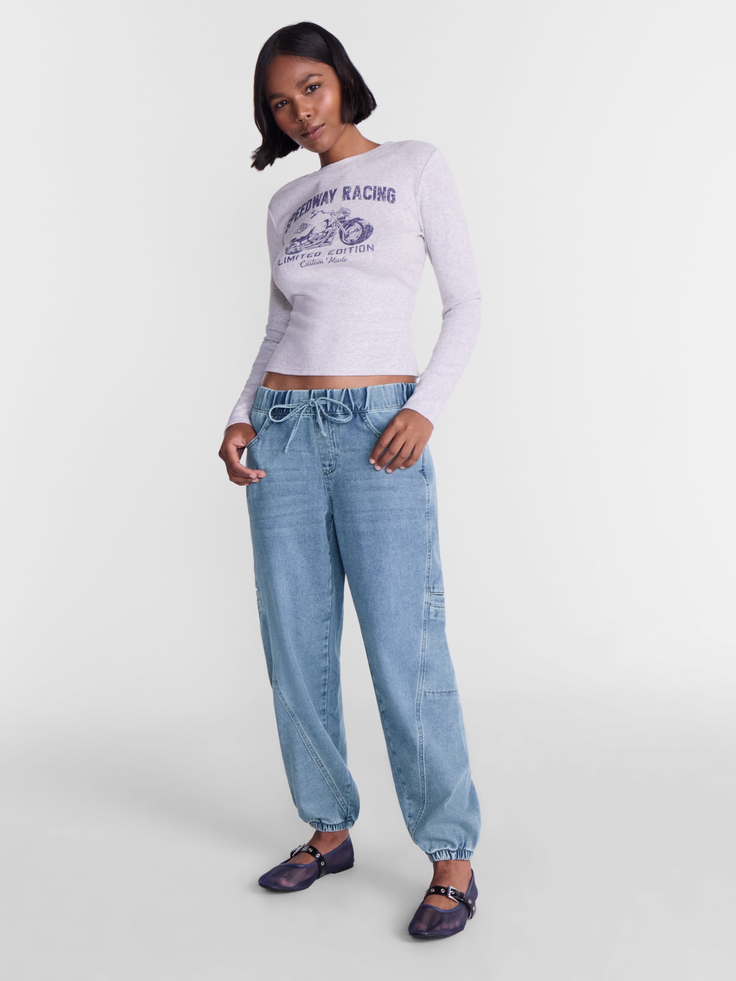 No Boundaries Seamed Joggers, 28'' Inseam, Women's XXS-XXL