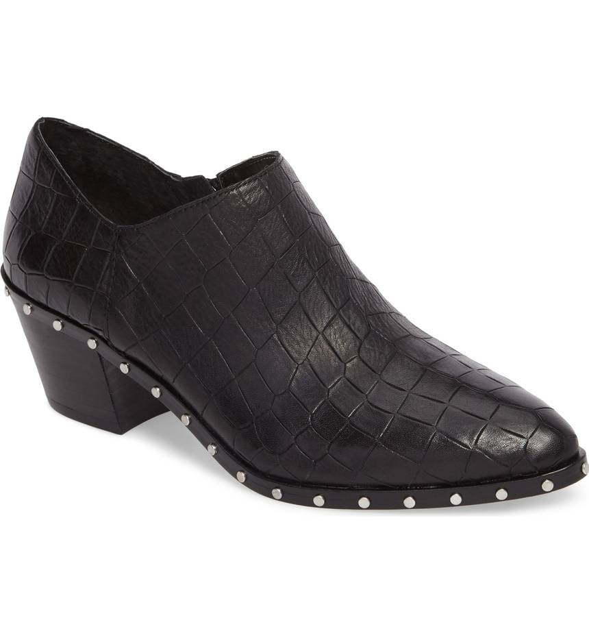 pointed black bootie
