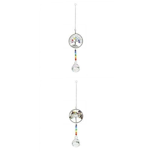 Prismas de de Cristal Hechos Adornos Colgantes Árbol de La +Prismas de de Cristal Hechos Adornos Colgantes árbol Co