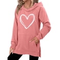 thumbnail image 2 of Craaazy Women's Oversized Hoodies Heart Prints Casual Sweatshirts Gifts, 2 of 6