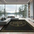 thumbnail image 2 of ODIKA 6'x9' Washable Area Rug Non-Slip, Easy Care, Key Fretwork Meander Frame Border Scroll Geometric Fret Greek Flowing Dynamic for Family Room, Living Room, Master Bedroom, 2 of 7