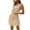 Beige, variant on Elainilye Fashion Women's 2 Piece Skirt Suit Solid Tassels Plume Casual Sleeveless Camisole And Short Skirt Set,Pink