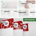 thumbnail image 6 of Merry Christmas No Hook Shower Curtain with Snap in Liner, Red Winter Xmas Cartoon Deer Snowflake Double-Layer Waterproof Fabric Shower Curtains for Bathroom Hotel Bathtub, Mesh Top 48"x72", 6 of 9