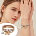 thumbnail image 2 of Xihbxyly Conjunto de Pulsera de Diamantes, Joyería de Cadena de Maíz Tricolor, Accesorios de Estilo Marinero Vintage, Diseño de Concha Natural y Borla, Ideal para Bodas En La Playa, Un Regalo Ideal p, 2 of 4