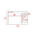 thumbnail image 4 of Tuhome Modern Engineered Wood Charcoal Ibare Two Drawer Computer Desk, 4 of 11