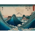 thumbnail image 3 of Ando, Hiroshige 14x12 Black Modern Framed Museum Art Print Titled - Mount Fuji seen through the waves at Manazato no hama, 3 of 5