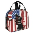 thumbnail image 3 of Flag Day Insulated Lunch Bag for Women Men , Reusable Cute Lunch Bags for Picnic School Work Office Soldiers Silhouettes, 3 of 8