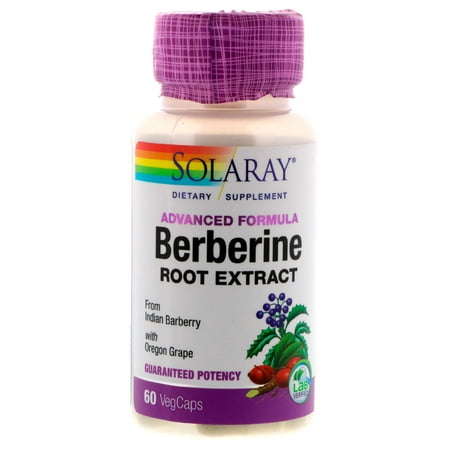 Solaray Advanced Formula Berberine Root Extract Capsules, 60