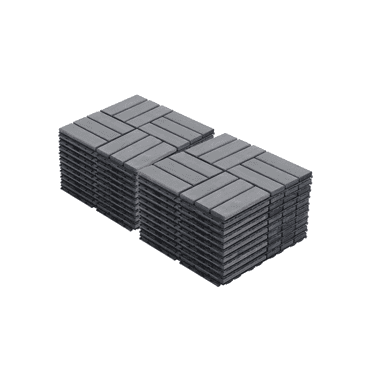imerelez Interlocking Deck Tiles, 20 PCS 12"" x 12"" Patio Tiles Waterproof Plastic Outdoor Flooring Covering All Weather for Walkway Front Porch Poolside Balcony Backyard