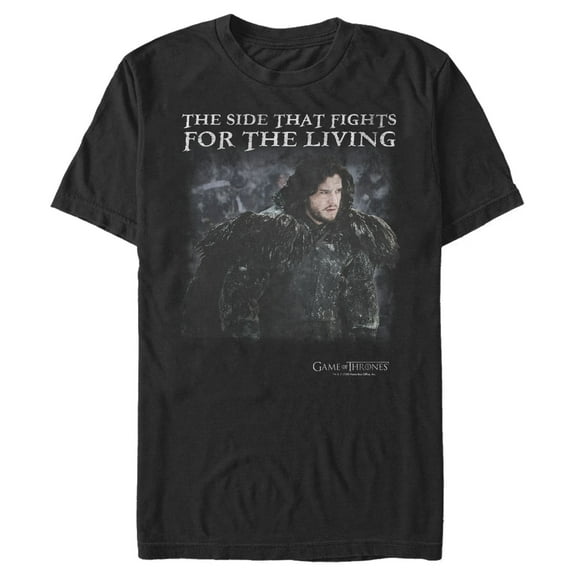 Men's Game of Thrones Jon Snow Fight for Living  Graphic Tee Black Medium