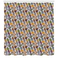 thumbnail image 3 of Hipster Shower Curtain, Winter Season Trend Warm Wool Clothes Sweaters Feminine Fashion Theme Illustration, Fabric Bathroom Set with Hooks, 69W X 70L Inches, Multicolor, by Ambesonne, 3 of 3