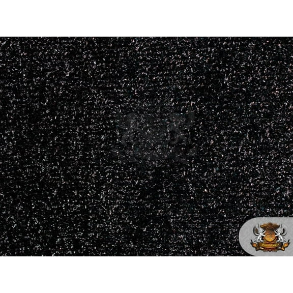 Sequin Confetti Stretch Fabric BLACK / 58" Wide / Sold by CONTINUOUS yard