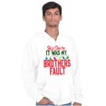 thumbnail image 5 of Funny Santa It Was My Brother's Fault Unisex Plus Size Zip Hoodie Brisco Brands 5X, 5 of 6