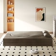 thumbnail image 5 of S-HOME Modern Folding Convertible  Floor Sofa with 2 Pillows , Corduroy Fabric Foam Sleeper Couch for Living Room and Playroom Use, Coffee, 5 of 13