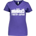 thumbnail image 3 of Inktastic Tokyo Japan City Skyline with Grunge Women's V-Neck T-Shirt, 3 of 5