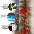 thumbnail image 6 of weibbin Artificial Garland with Pine Cones and Red Berries with Led Lights Christmas Greenery Garland 71in 30 Lights Wedding Winter Holiday Party Table Runner Mantle Seasonal Centerpiece Decoration, 6 of 6