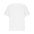 thumbnail image 5 of Sakmal Crew Neck Womens Graphic T Shirts Solid Comfortable Short Sleeve Tops Relaxed Fit Casual White T-Shirts Womens Summer Outfits, 5 of 9