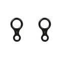 thumbnail image 3 of Descensor de escalada Yuarrent Cuesta abajo Rappel Rescate Ocho anillos Cuerda Rigging Protector Negro 2piezas, 3 of 5