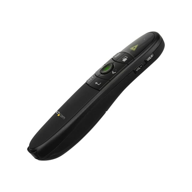 Wireless Presentation Remote with Green Laser Pointer - 90 ft. (27 M) - USB Presentation Clicker for Mac and Windows