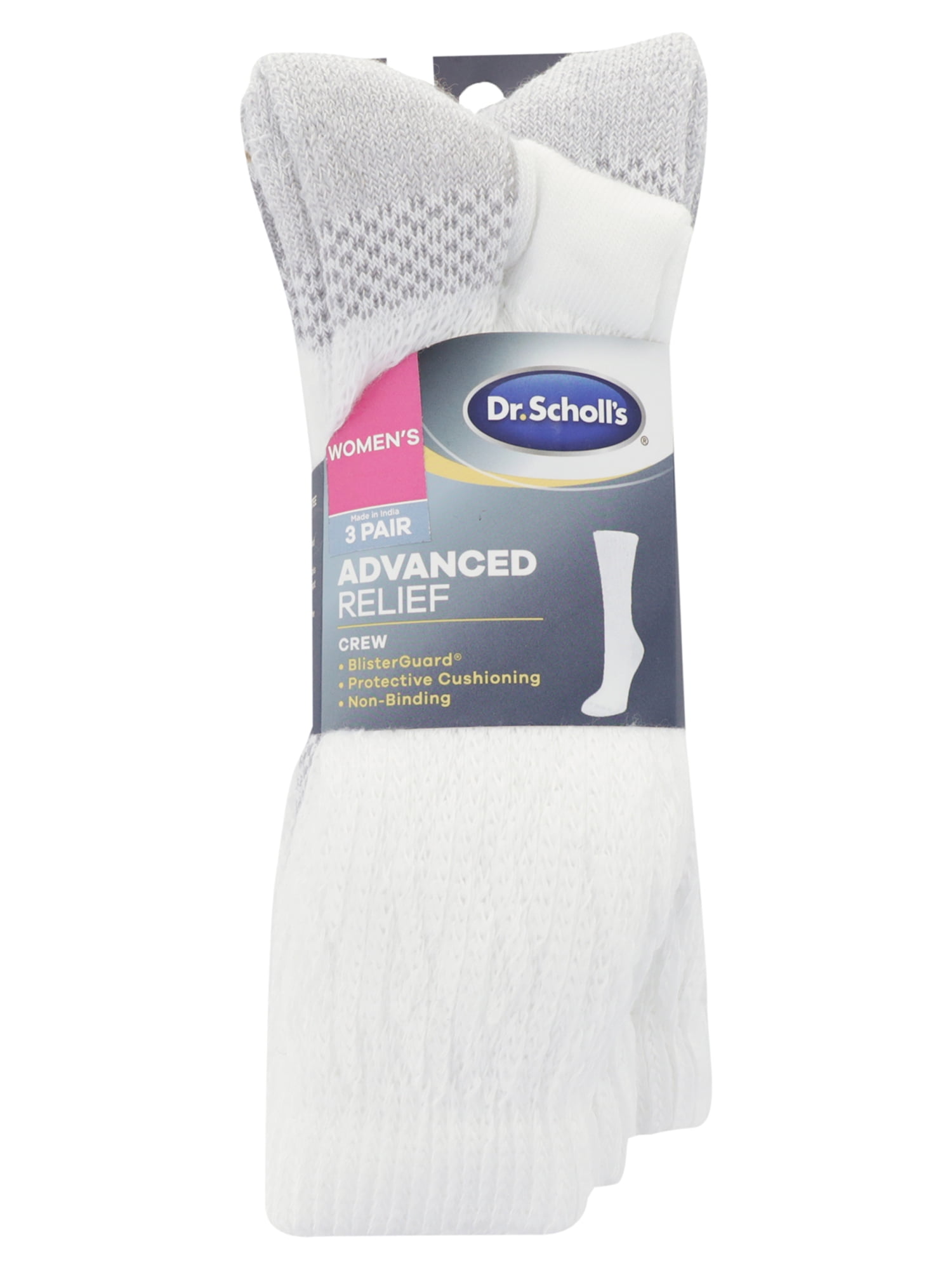 Pack of 2 New Dr Scholls Women's Blister Guard Advance Relief Crew ...