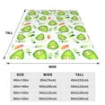 thumbnail image 5 of Bingfone Kawaii Avocado Print Flannel Fleece Blanket Throw Blanket For Bed,Sofa,Couch,Travel,Camping(80"X60"), 5 of 9
