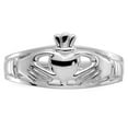 thumbnail image 2 of Ladies Claddagh Ring in Polished 14K White Gold, 2 of 5