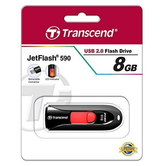8GB JETFLASH 590 FLASH DRIVE USB 2.0 BLACK