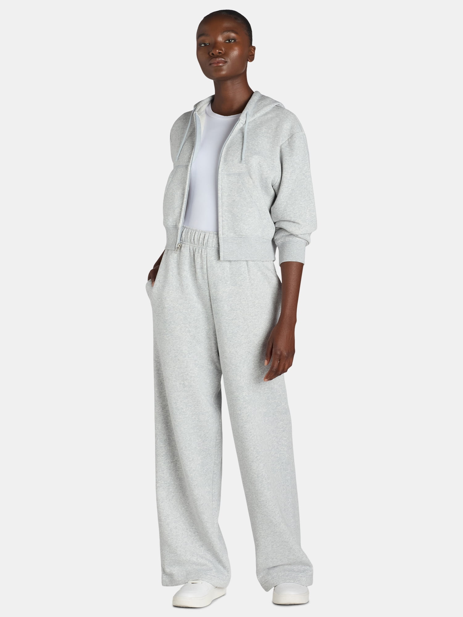 No Boundaries Soft Fleece Wide Leg Pants, 30” Inseam, 1 or 2