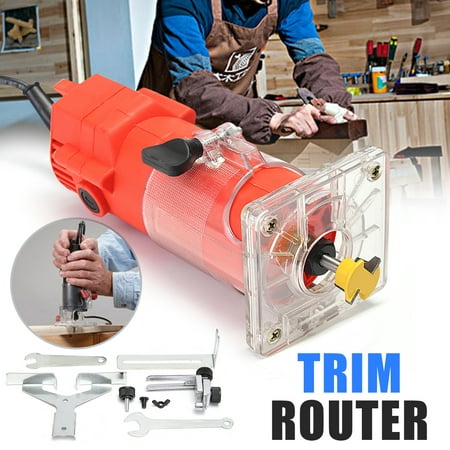 220V 300W 30000RPM 1/4inch 6.35mm Electric Hand Trimmer Router Edge Wood Laminate Palm Router Joiners Tool