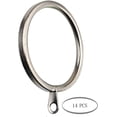 thumbnail image 2 of MERIVILLE 14 pcs Satin Nickel 1.5-Inch Inner Diameter Metal Flat Curtain Rings with Eyelets, Fits Up to 1 1/4-Inch Rod, 2 of 2
