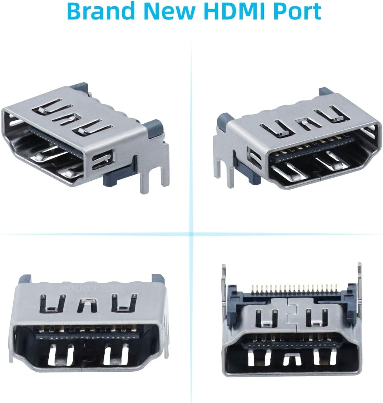 4Pcs HDMI Port Replacement for PS5 with T8 Screwdriver, HDMI Port Socket Interface Connector Replacement Part Repair Kit for PS5