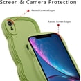 thumbnail image 4 of for iPhone XR Case 6.1 Inch Curly Wave Frame Phone Case Cute Design Color Aesthetic Phone Case Soft TPU Shockproof Protective Bumper Case Cover for Girls, Green, 4 of 12