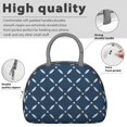 thumbnail image 3 of Geometric Plaid Lunch Tote – Abstract and Moroccan-Inspired Checkered Pattern, Insulated and Reusable Lunch Box with Fashionable Flair, 3 of 6