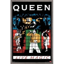 Trends International Queen - Live Magic Wall Poster 14.725" x 22.375" Barnwood Framed Version