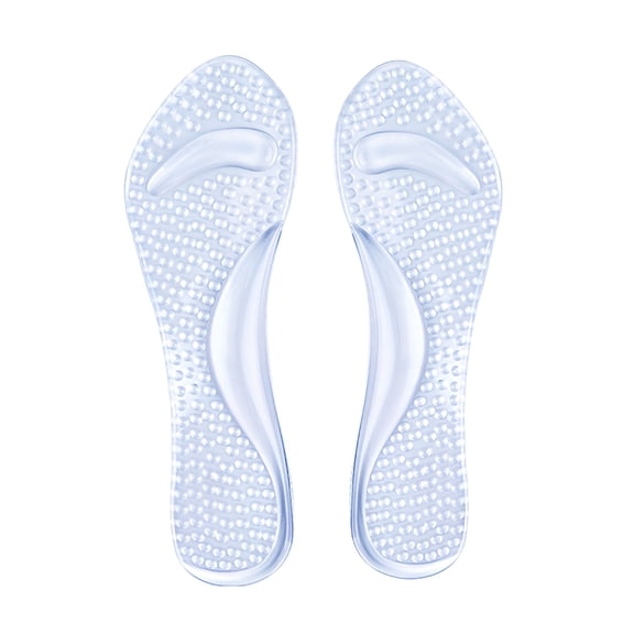 TELOLY Silicone Gel Orthopedic Insoles Women High Heel Shoes Flat Foot Arch Support Pads Shoe Insert Transparent Massage Insole Arch Support Inserts Women