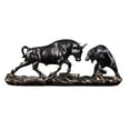 thumbnail image 3 of Estatua de oso y toro Feng Shui, figura de toro, decoración de vaca moderna de fina mano de obra Cobre 40x11x155cm, 3 of 9
